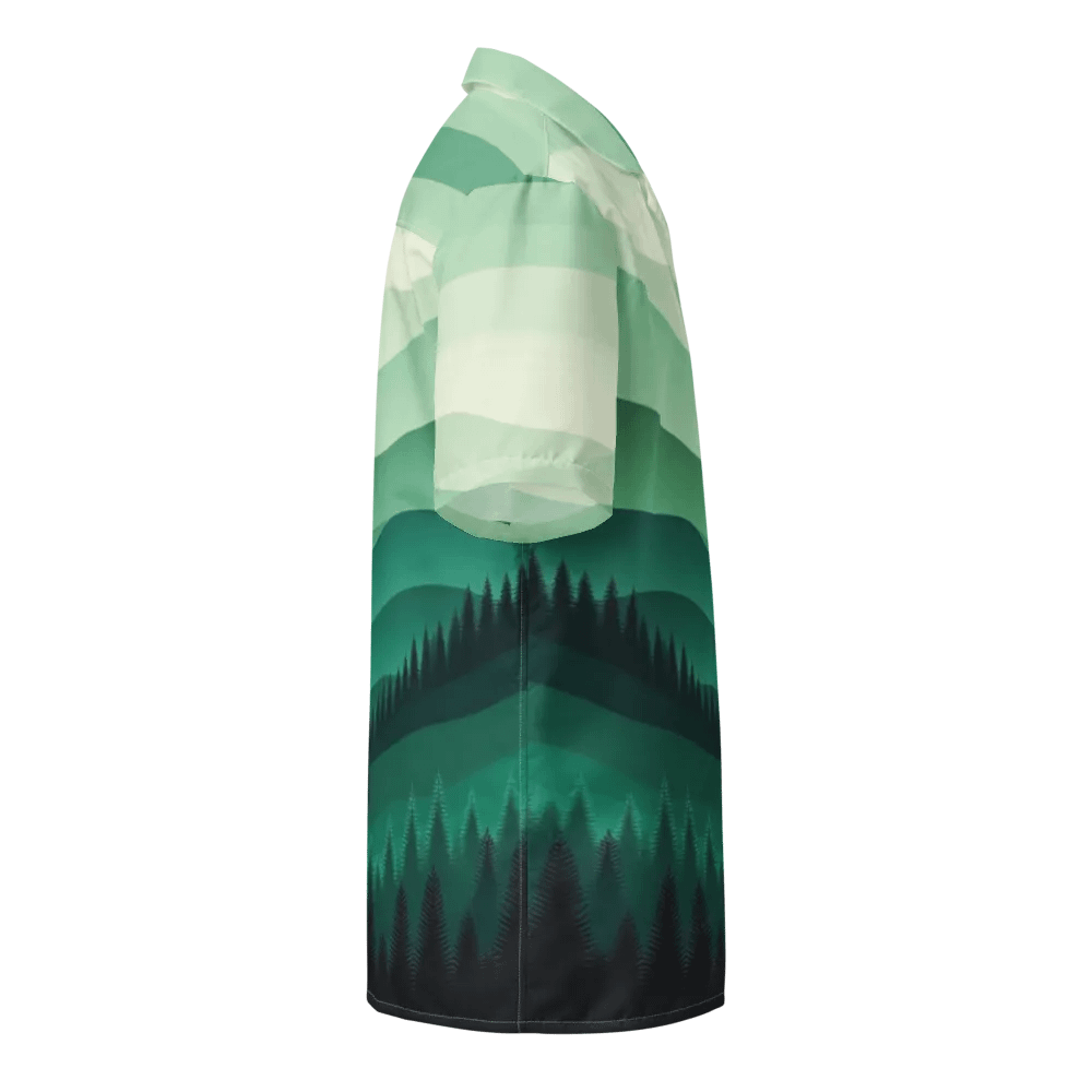 Men's Full-Print Green Hawaiian Shirt product image (4)