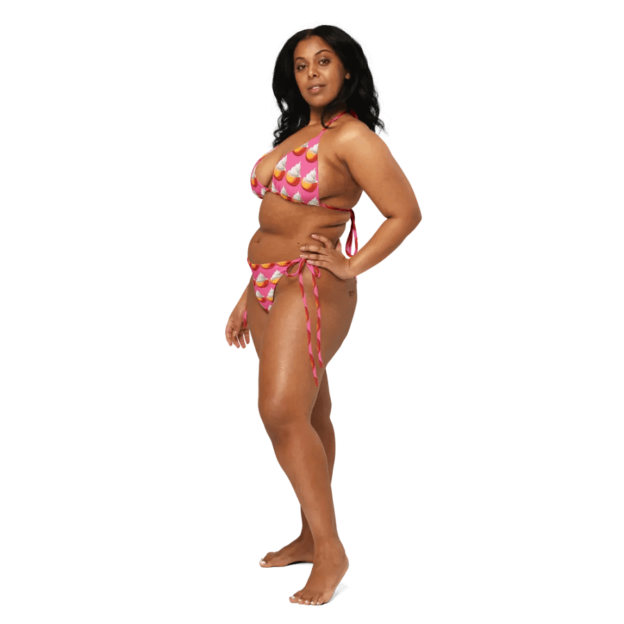 Peach with cream pink bikini product image (11)