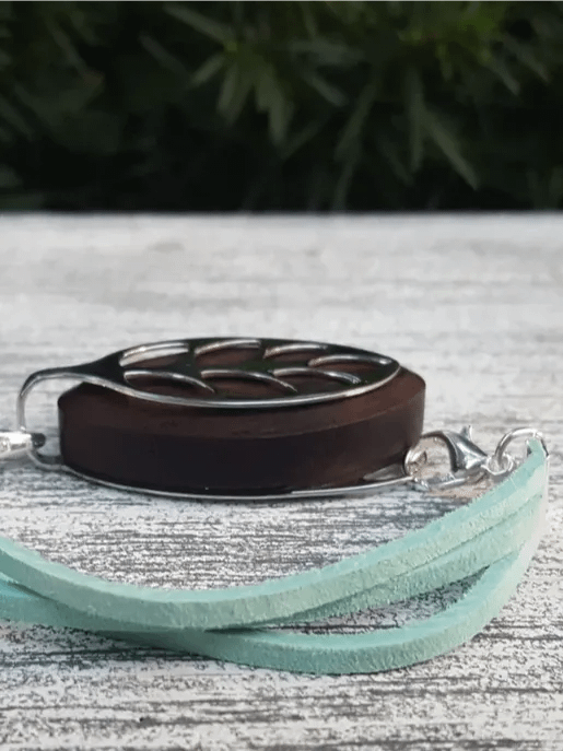 Teal Suede Bracelet | Handmade Accessory for Bellabeat Leaf Urban & Ivy product image (1)