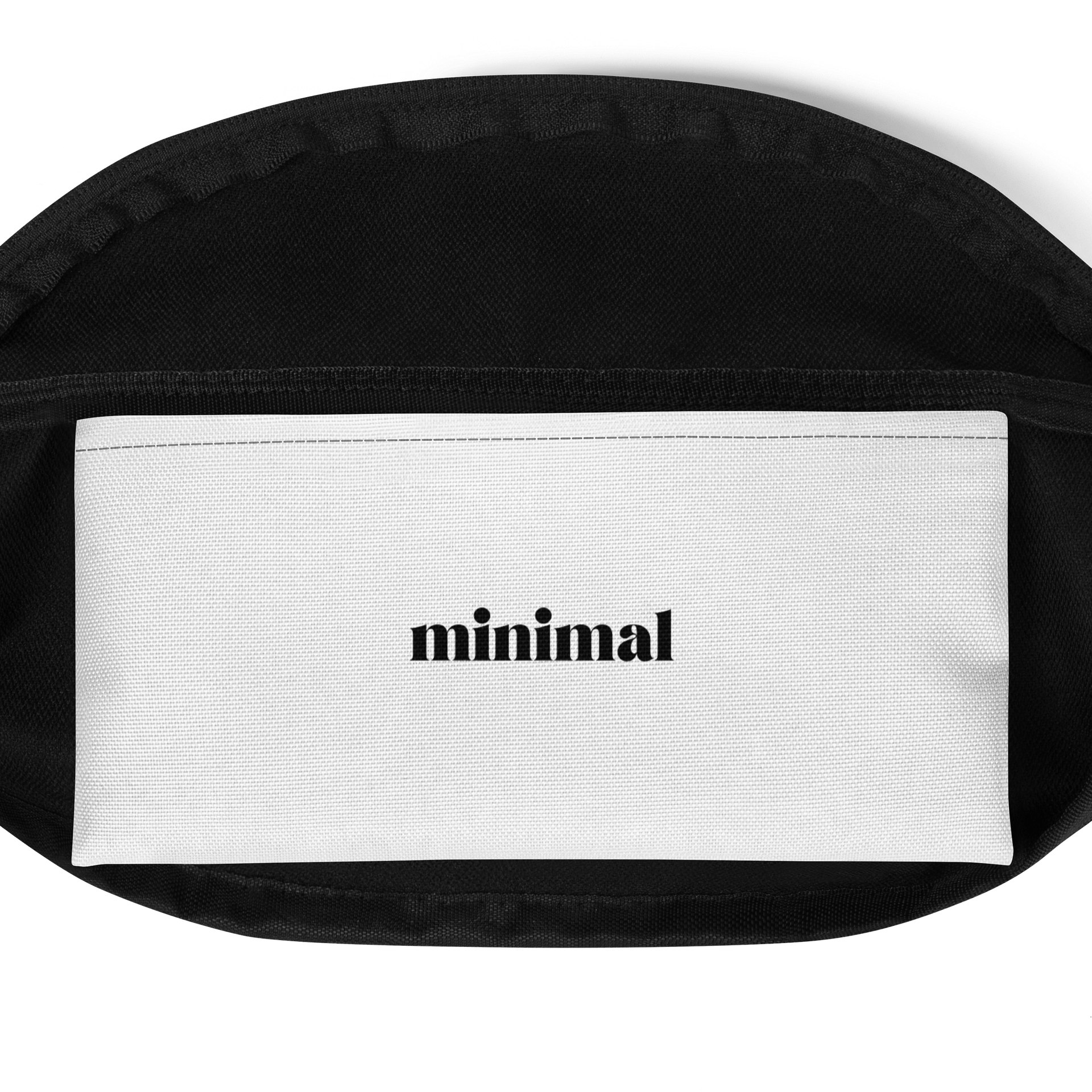 001: black stitched sling bag product image (4)