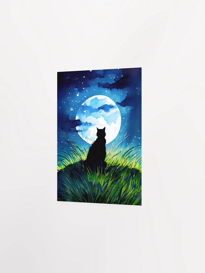 A Cat Sings To The Moon Matte Poster product image (13)