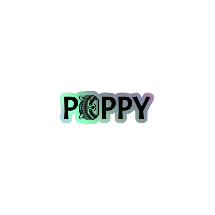 Poppy Holo Sticker with Trash Bandit product image (1)