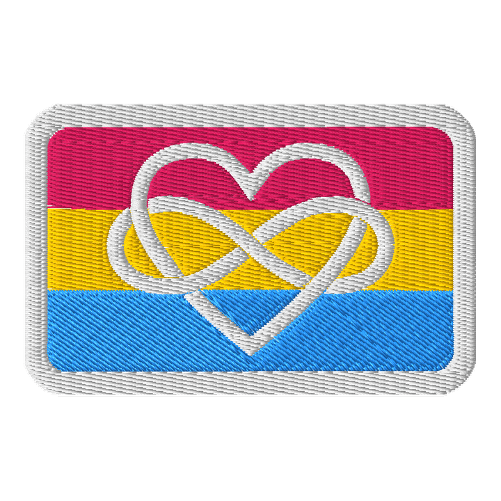 Pansexual Poly Infinity Heart Patch - Rectangle product image (1)
