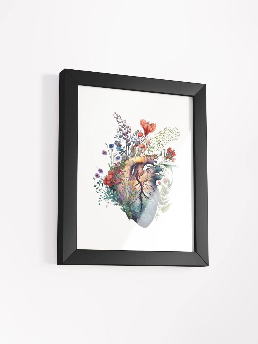 Floral Anatomy Heart Framed Print product image (24)