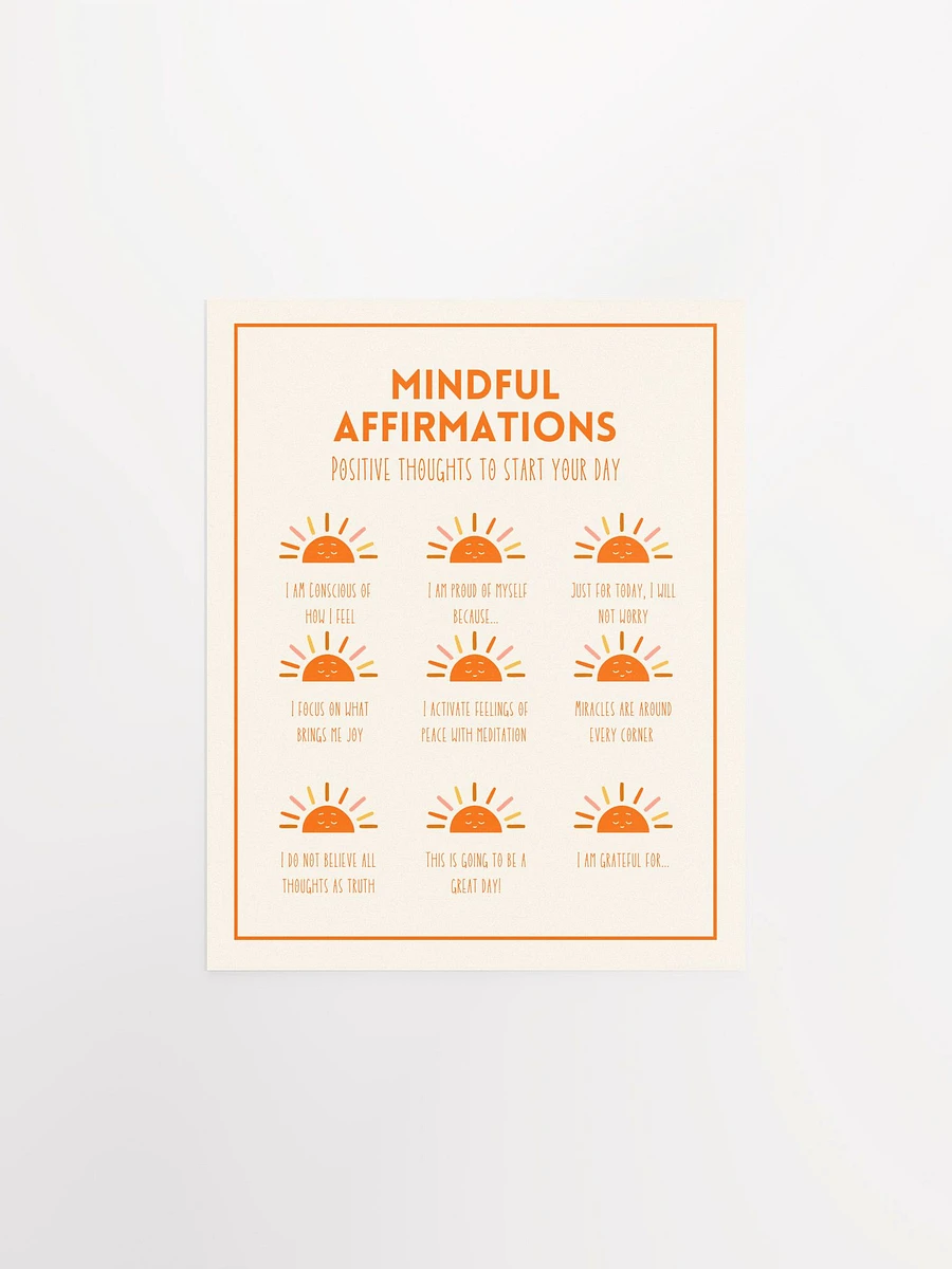 Sunshine Affirmations: Mindful Poster product image (1)