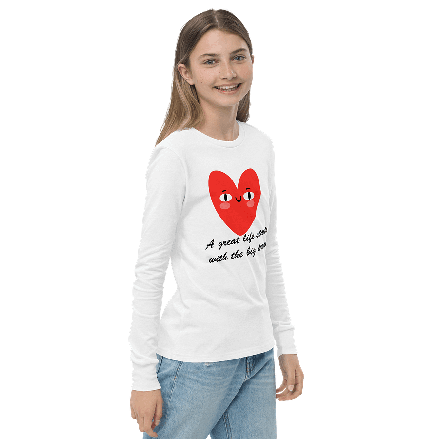 A great life starts with the big dream - Youth Long Sleeve T-Shirt product image (4)