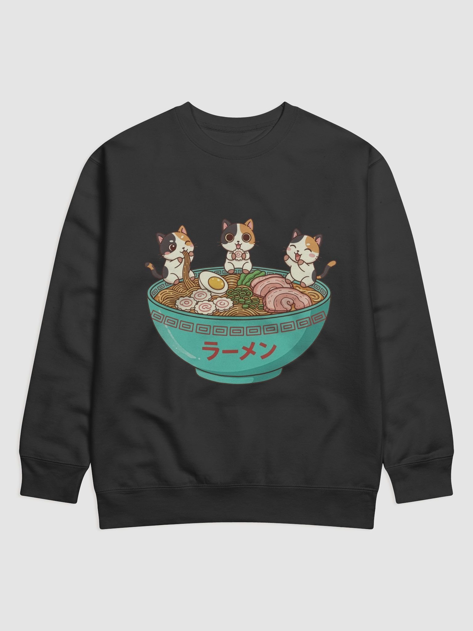 Calico Cat Ramen Trio Kawaii Japanese Style Sweatshirt product image (1)