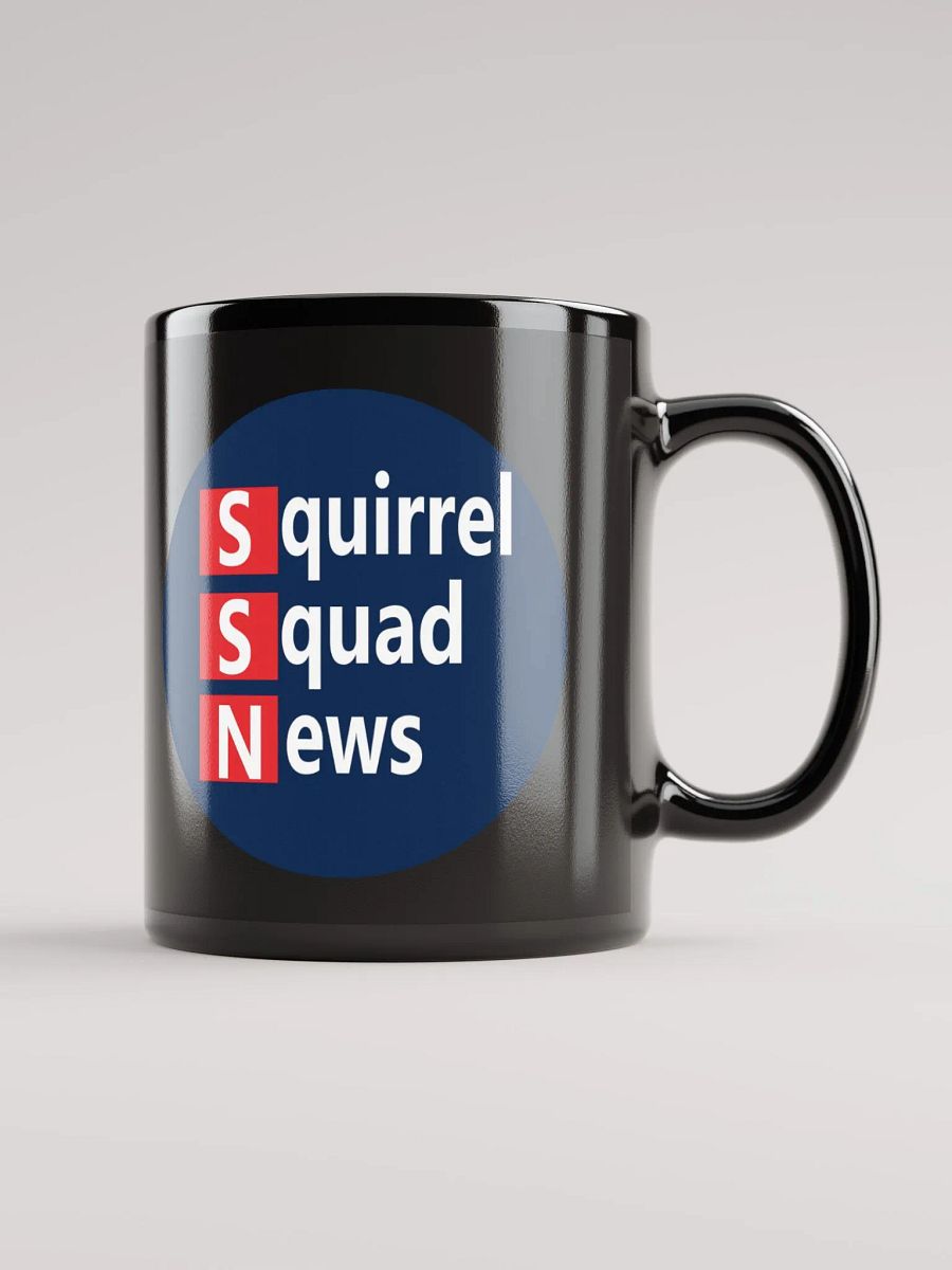 SSN Logo Black Glossy Mug Left Handed product image (1)