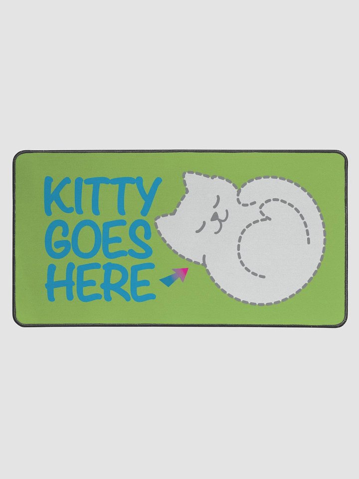 KITTY goes HERE! • Desk Mat by Allcolor product image (1)