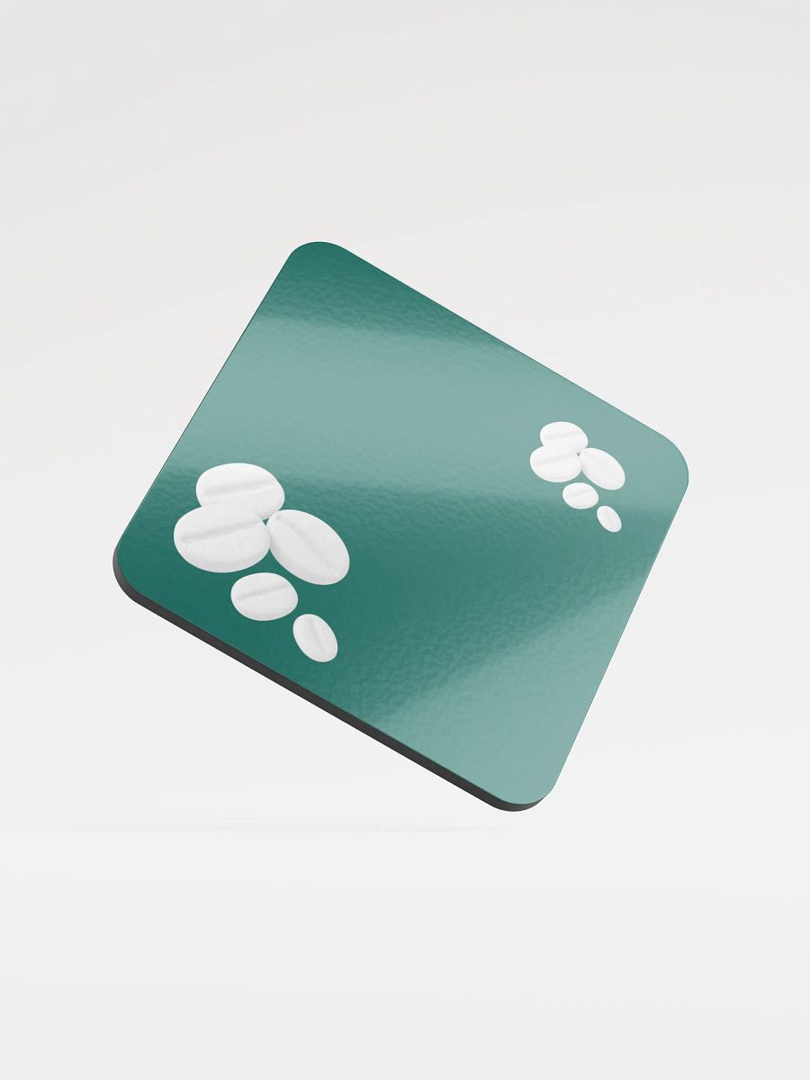 Dark Green I Swear They Are Coffee Beans! White Coffee Beans Coaster product image (1)