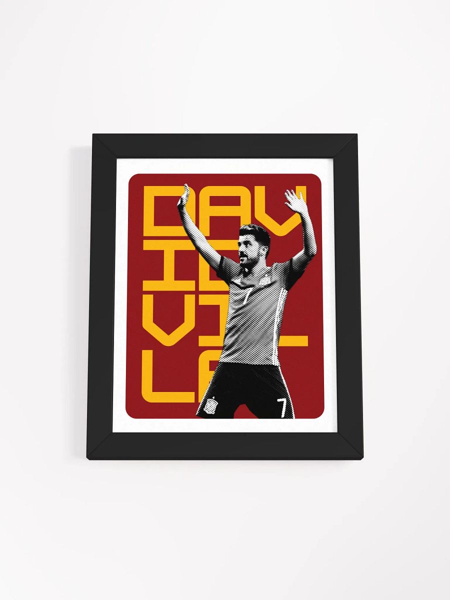 David Villa BW Spain Name Art Framed Print product image (3)