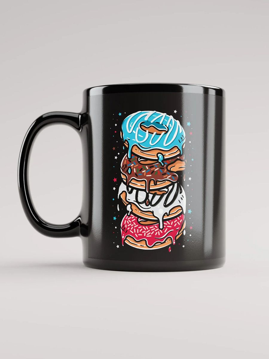 Stack of multi-colored donuts Mug product image (11)