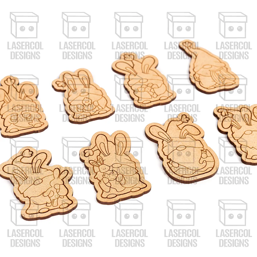 Easter Bunny Gnomes Set 2 - Laser Cut Files product image (7)