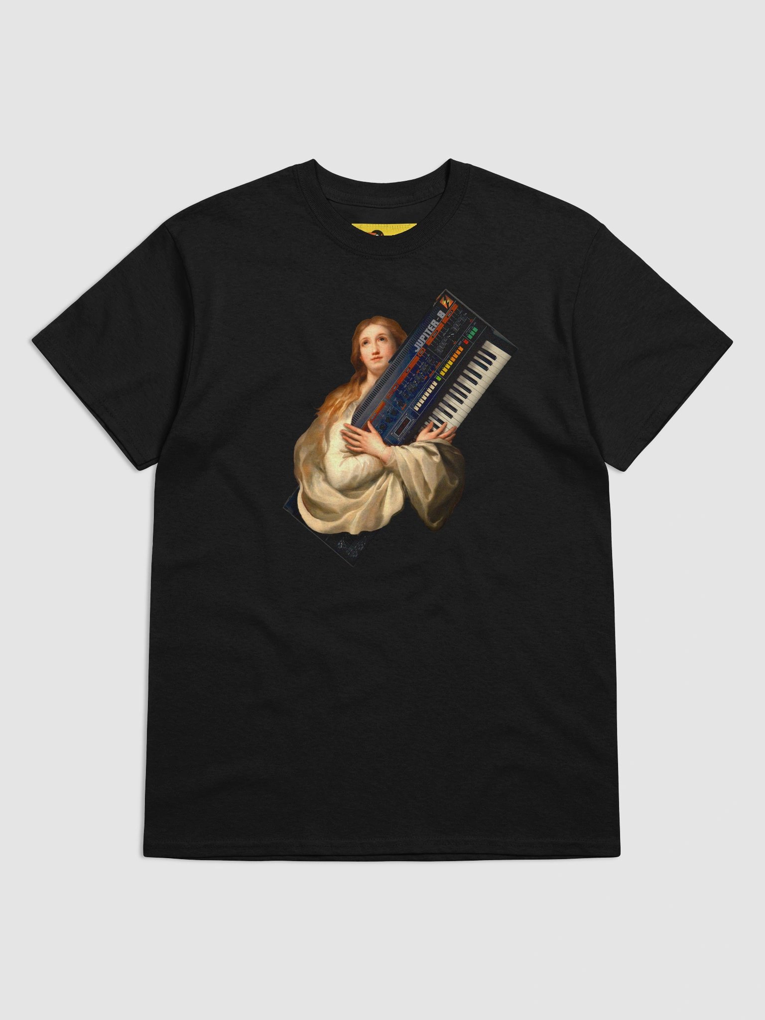 The Immaculate Jupiter Conception (Roland Jupiter 8) by Frank Fonik, Techno EDM Unisex t-shirt product image (1)