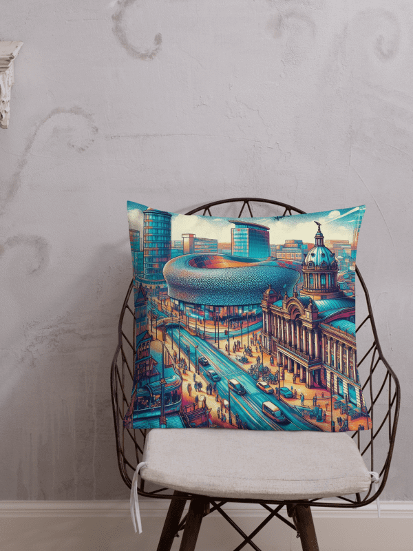 Urban Vibes Premium Pillow | AI Design Birmingham city england product image (1)