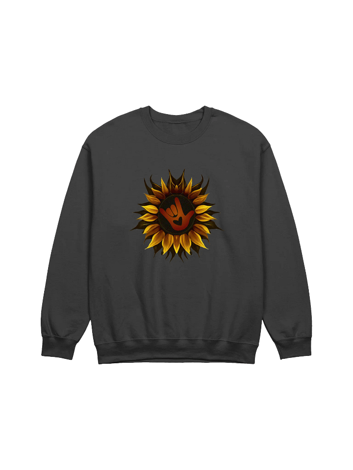 ASL Love Sunflower Gesture Crewneck product image (1)