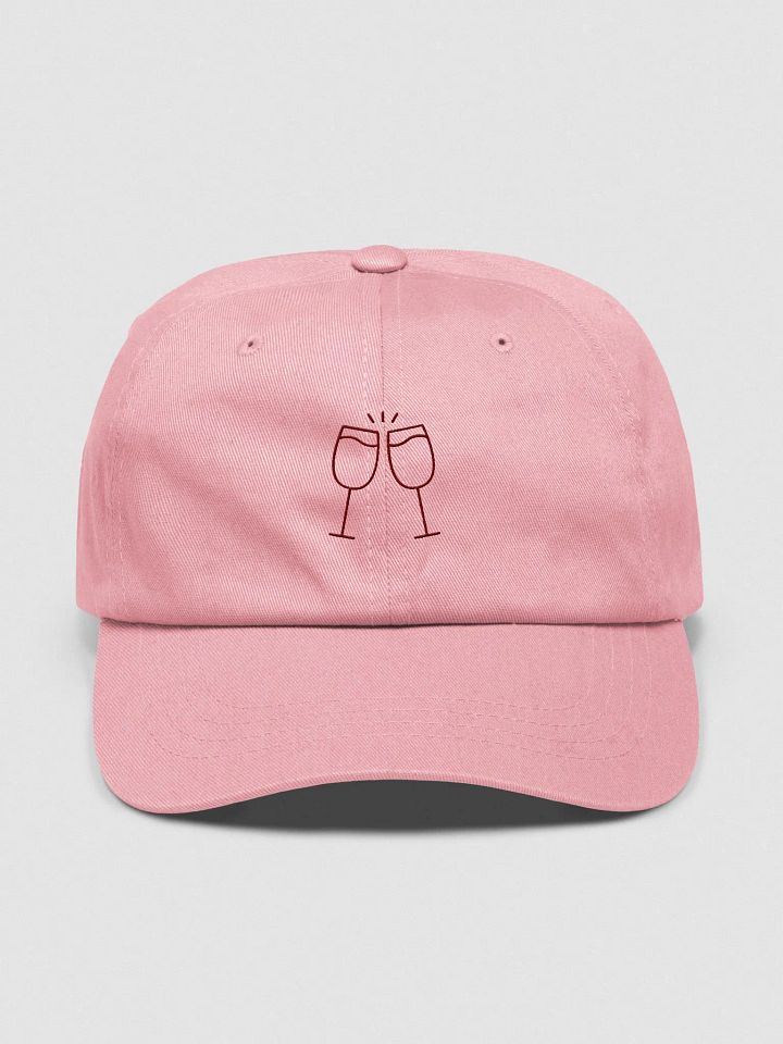 Wine Time Embroidered Pink Hat product image (1)