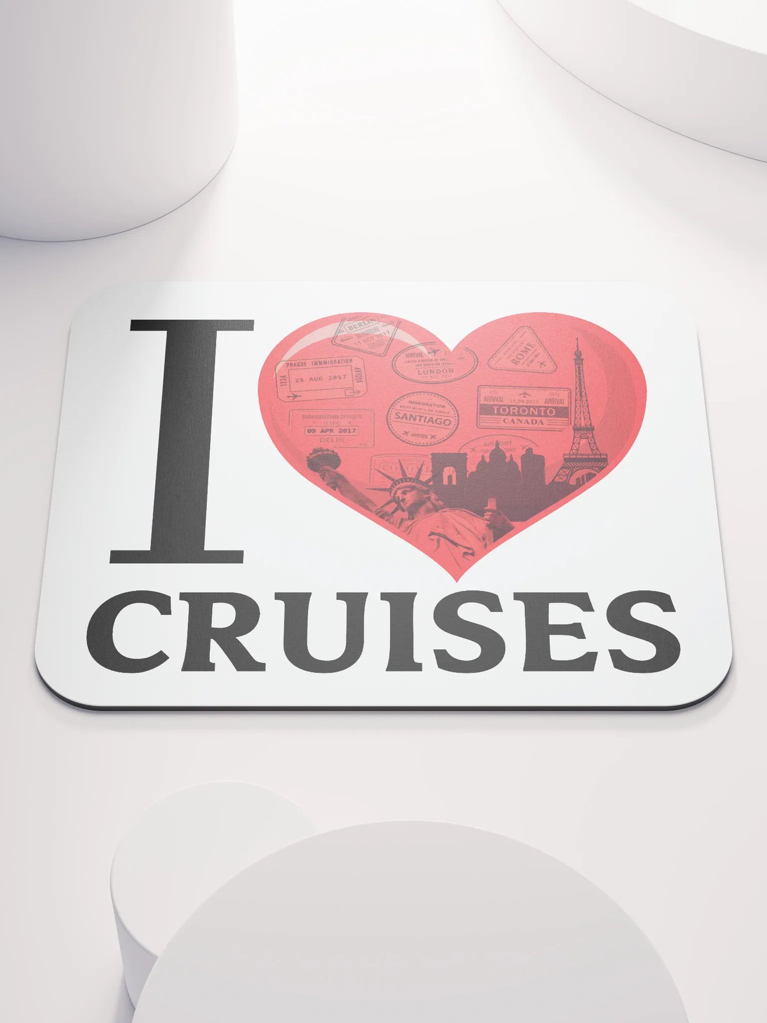 I Love Cruises Mouse Pad product image (1)