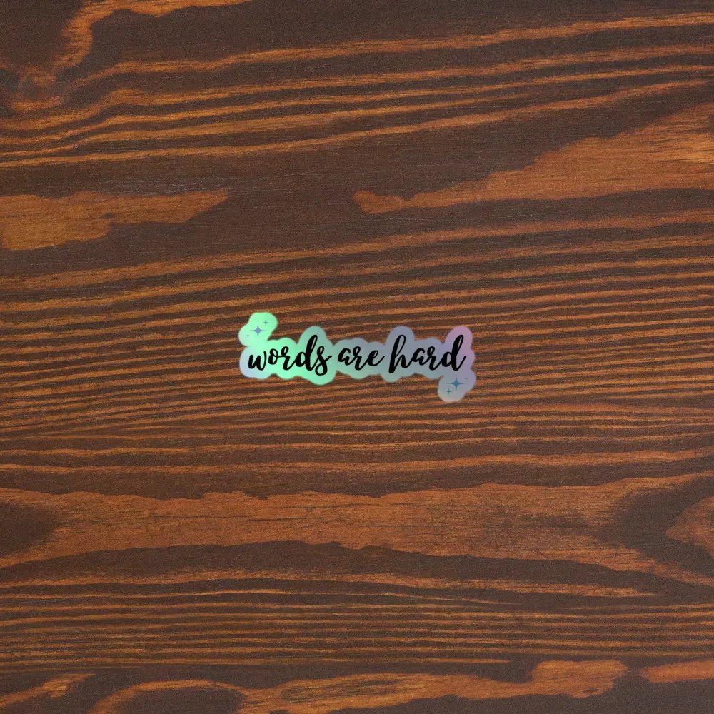 Words Are Hard Sparkle Sticker product image (5)
