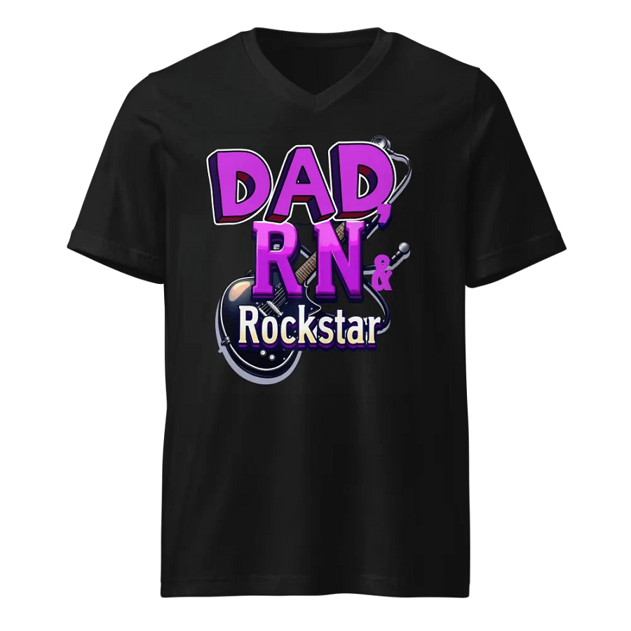Rockstar Dad V-Neck Tee product image (1)