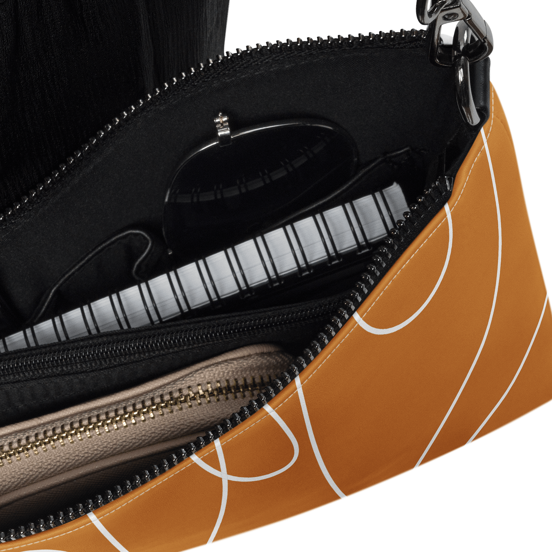 Flowing Lines Orange Crossbody Bag product image (6)