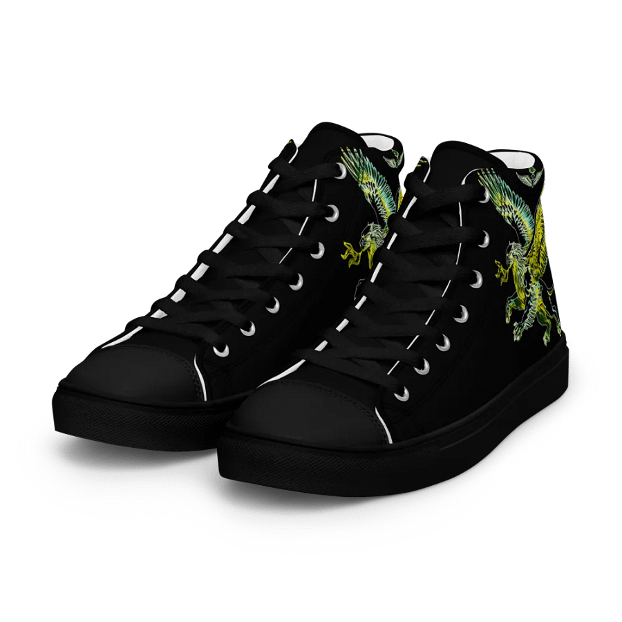 Gripen Flying Green//Griffin/Men's High Top Canvas Shoes by Allcolor product image (5)