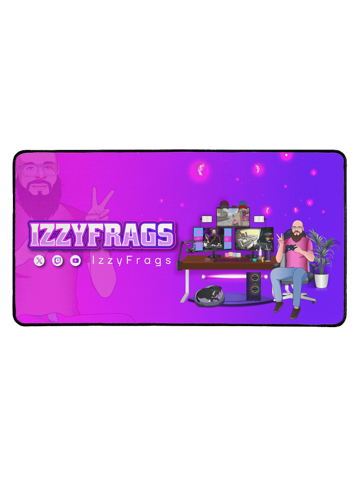 IZZY FRAGS Branded Desk Mat 15.5" x 31.5" product image (1)