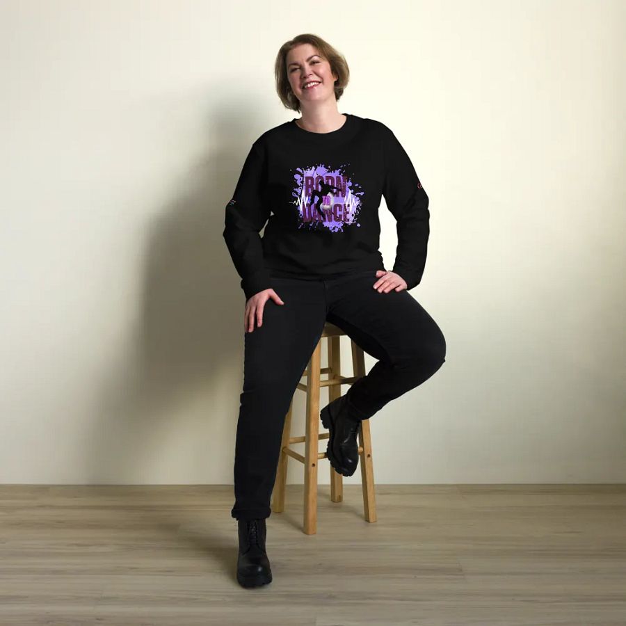 BORN TO DANCE His Silhouette Unisex Organic Sweatshirt product image (11)