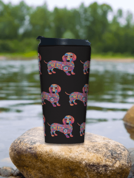 Psychedelic Dachshund #2 - Stainless Steel Travel Mug product image (2)
