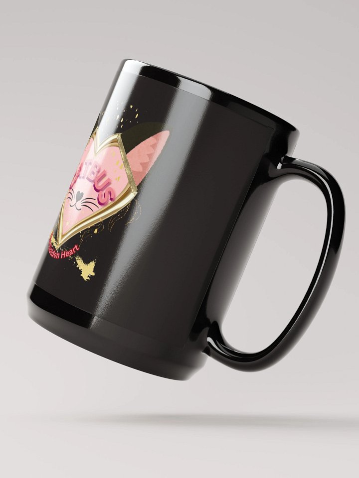 Catbus Gold Heart Black Mug product image (2)