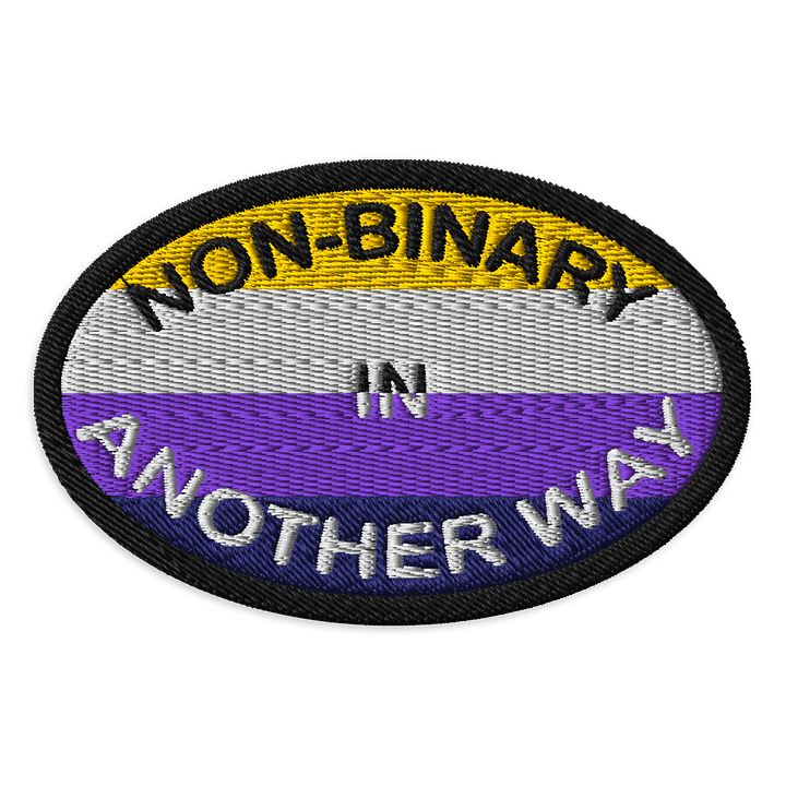 Non-binary In Another Way Patch - Oval product image (1)