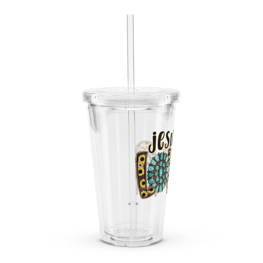Jesus Love Me - Double Wall Clear Plastic Tumbler product image (3)