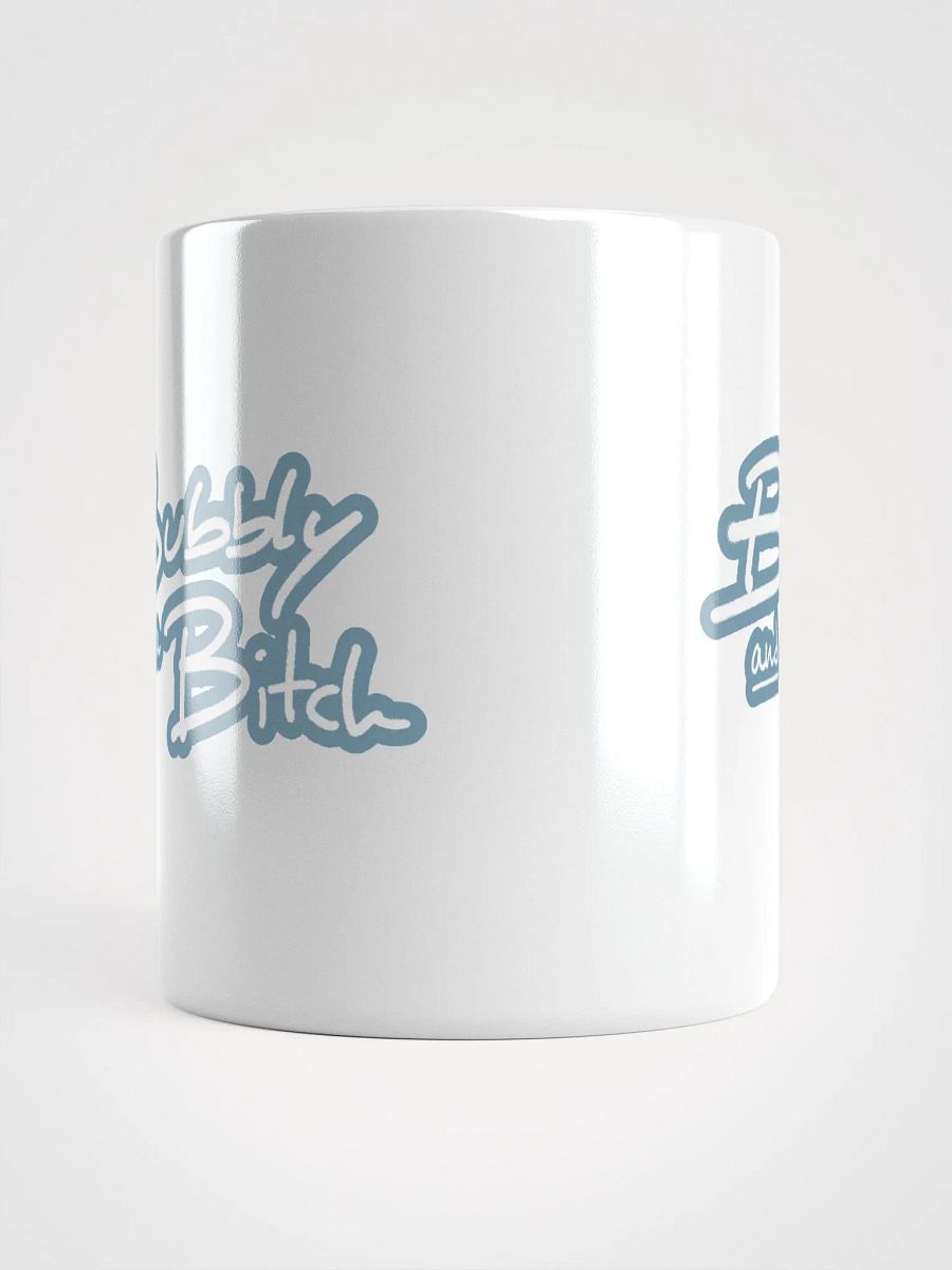 Bubbly and a B*tch (lined design, #709AAF) glossy white mug product image (10)