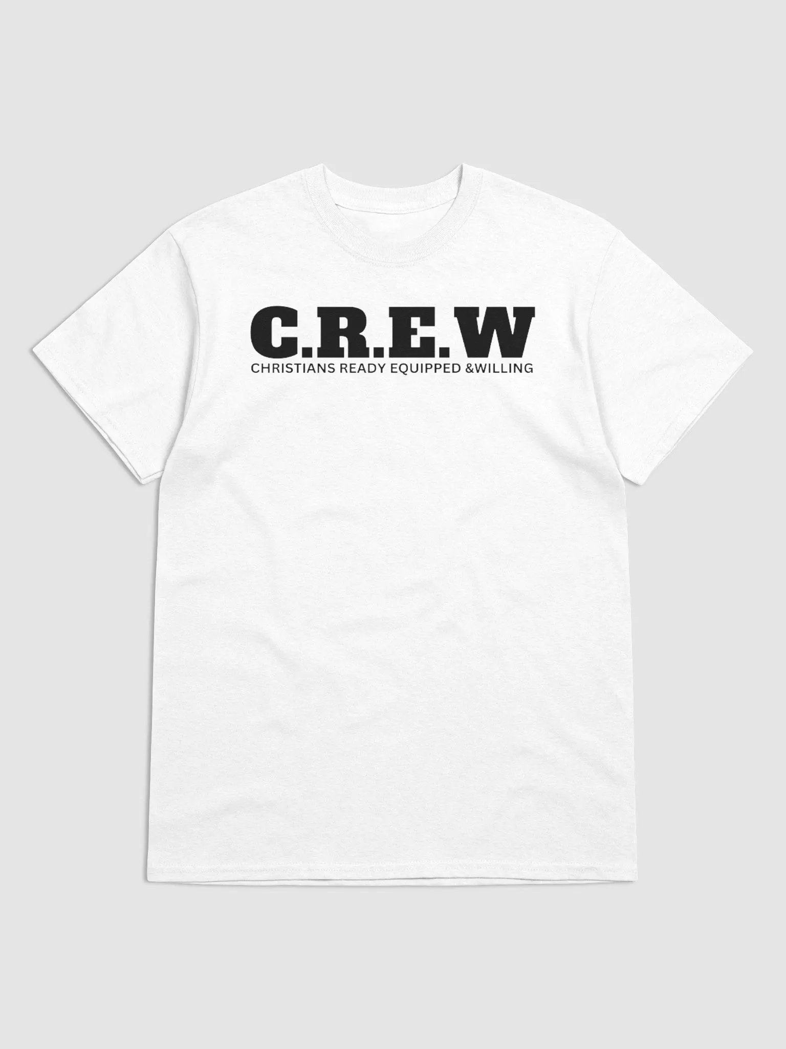 C.R.E.W CHRISTIANS READY EQUIPPED AND WILLING T-SHIRT product image (2)
