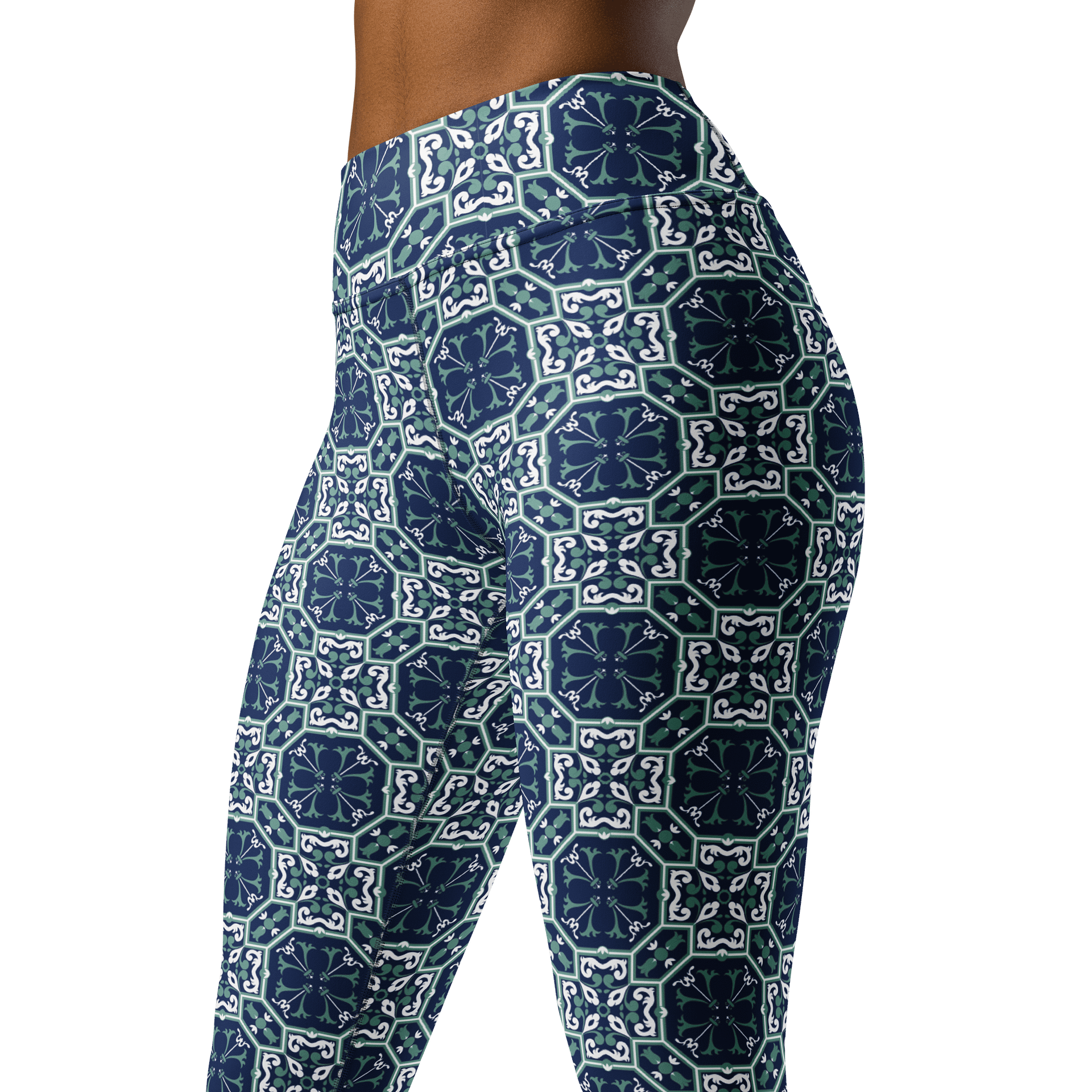 Geometric Elegance High-Waist Patterned Leggings product image (4)