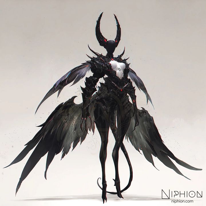 High-Resolution Digital Art – Abyssal Seraph, Character Design #12 product image (1)