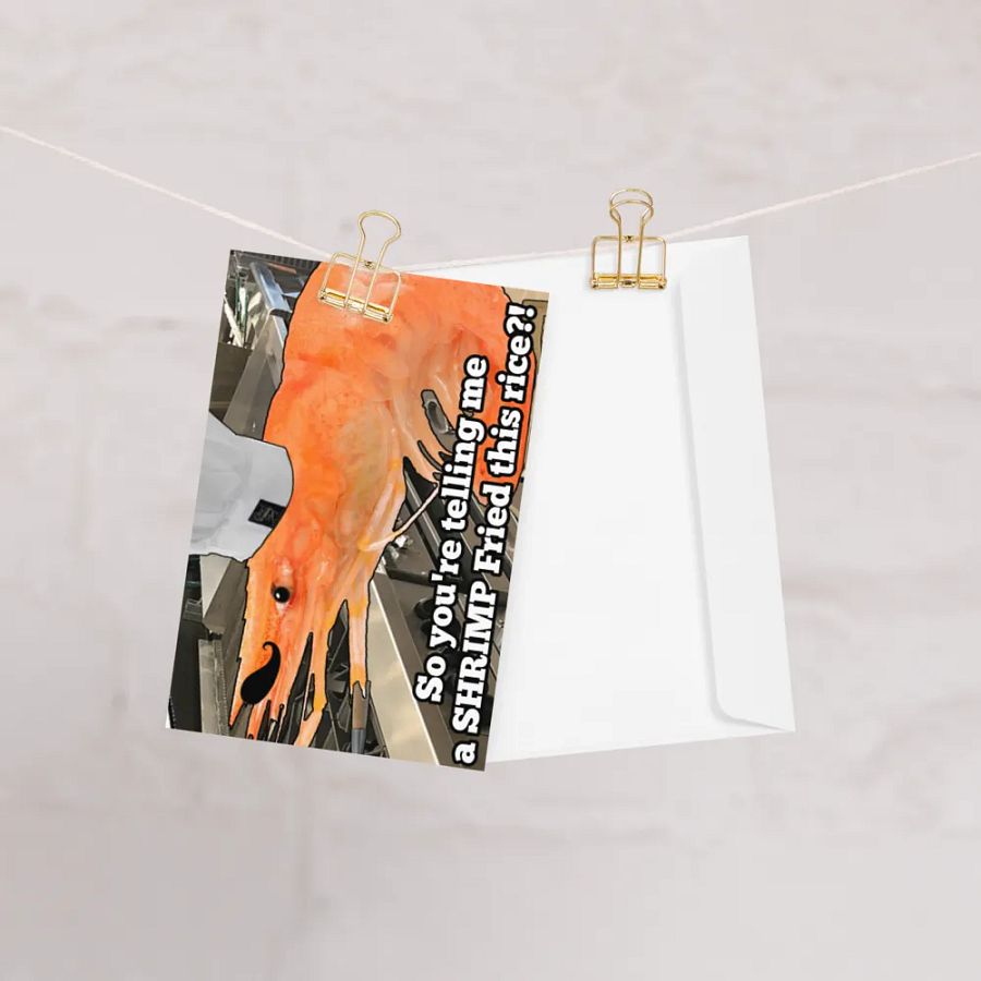 Shellby The Shrimp Waifu Greeting Card product image (10)