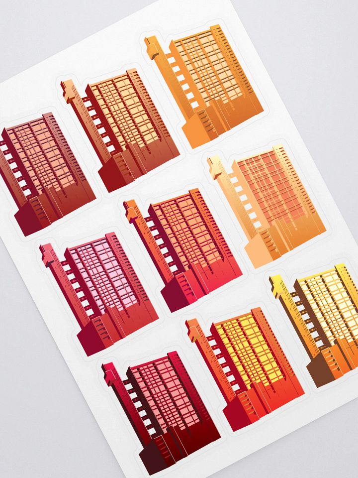 Trellick Colour Stickers | Red-Orange product image (1)