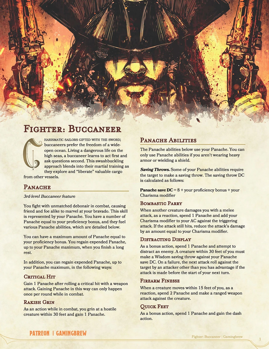 The Buccaneer | 5E Fighter Subclass product image (2)