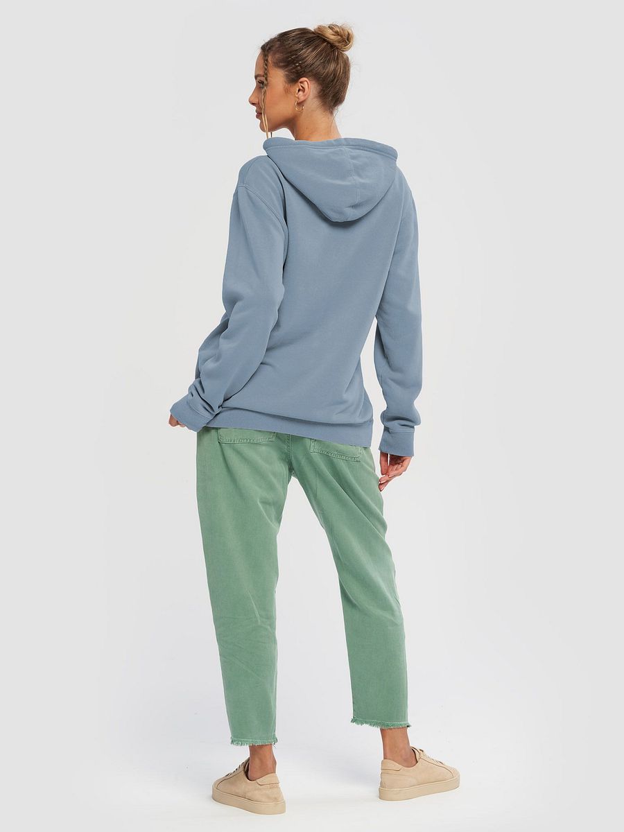 hyperverbal (comic sans with stars) printed pigment dyed hoodie product image (4)