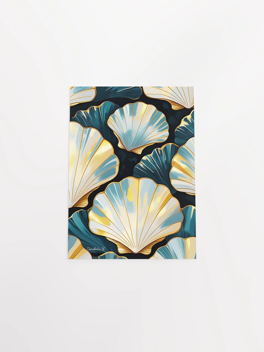 Poster artistique - Coquilles Saint-Jacques - 10 - Cadeau Déco Energie Vibratoire product image (8)