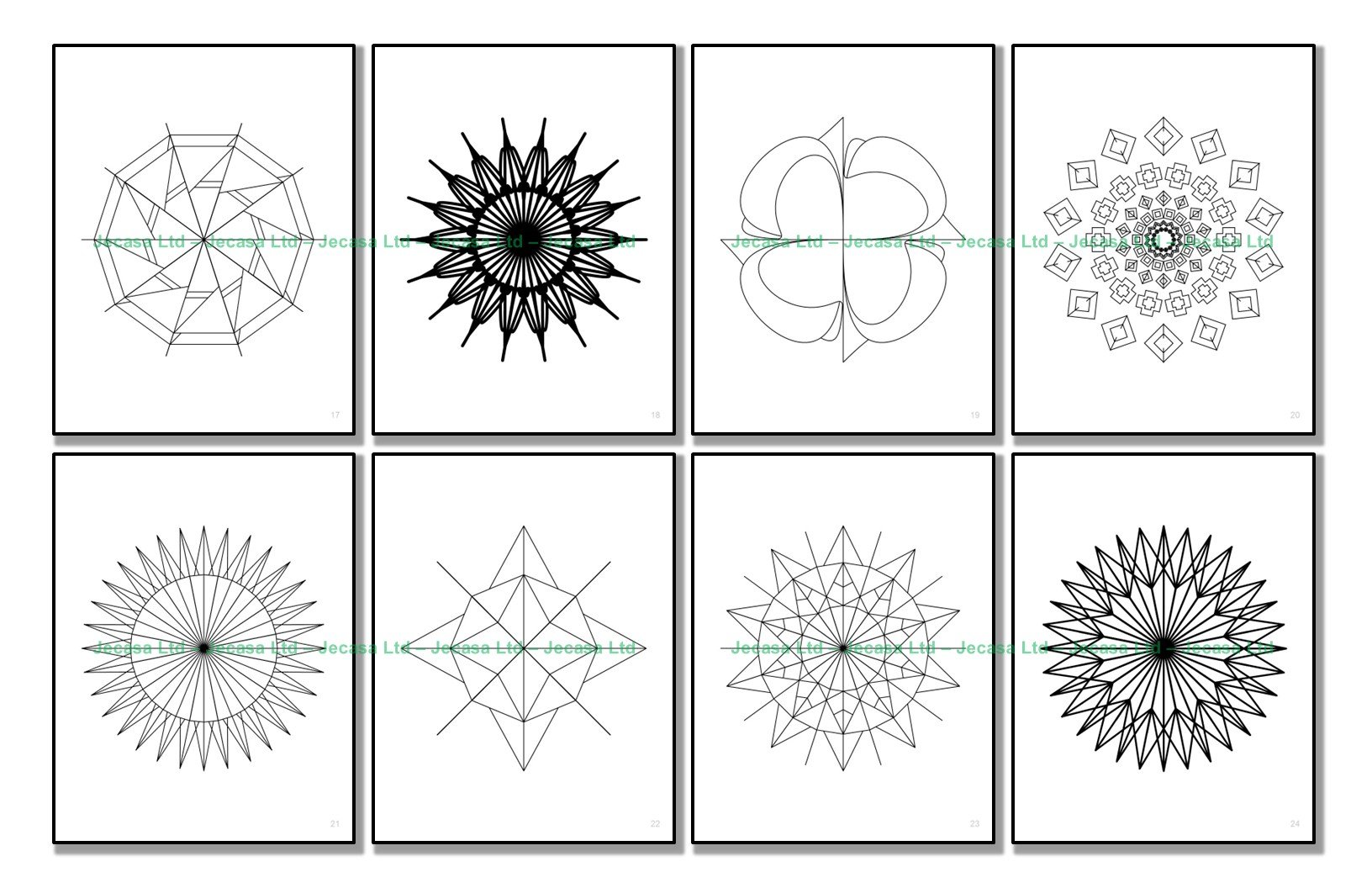 100 Geometric Mandala Coloring Pages | PDF | Digital File | Series GM2025 Vol. 8 product image (5)