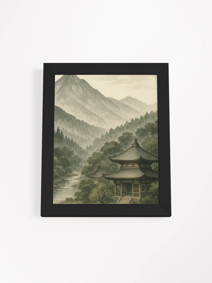 Zen Temple in the Mountains – Framed Poster for Nichiren Buddhism Practice product image (6)