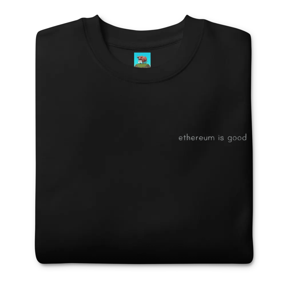 Ethereum is good crewneck (black) product image (11)
