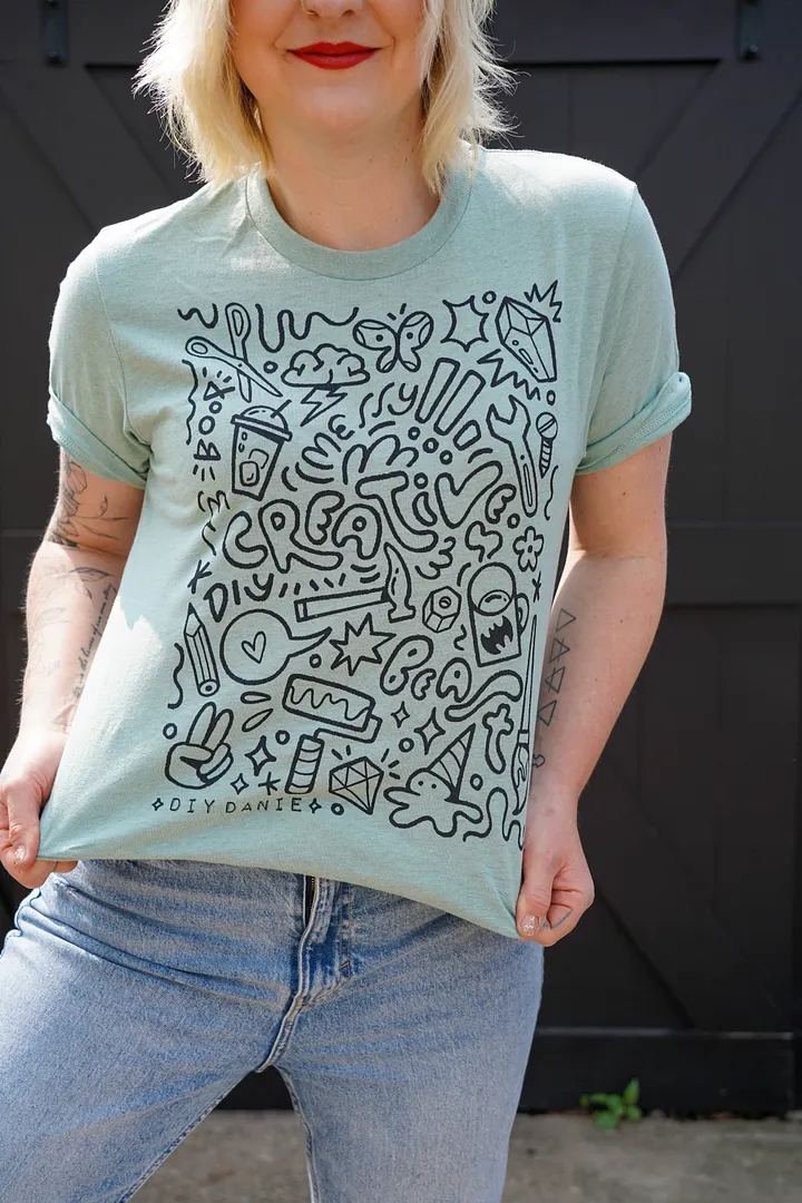 CREATIVE CHAOS T-Shirt - Black txt product image (1)