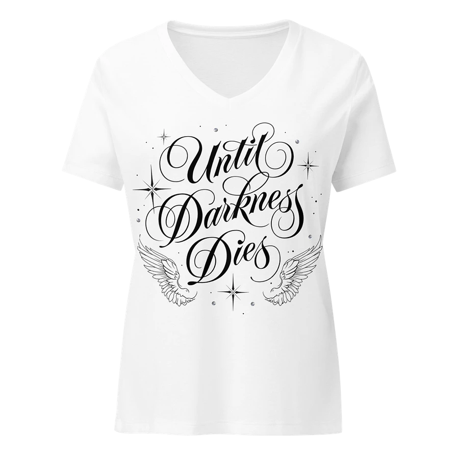 Until Darkness Dies (wings design) Bella+Canvas Women's Relaxed V-Neck T-Shirt product image (1)