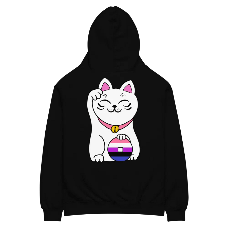 Maneki neko genderfluid pride hoodie product image (8)
