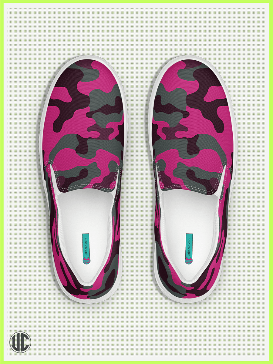 UnkoCon – Savage Woodland Camo Women’s Slip-On Shoes product image (1)