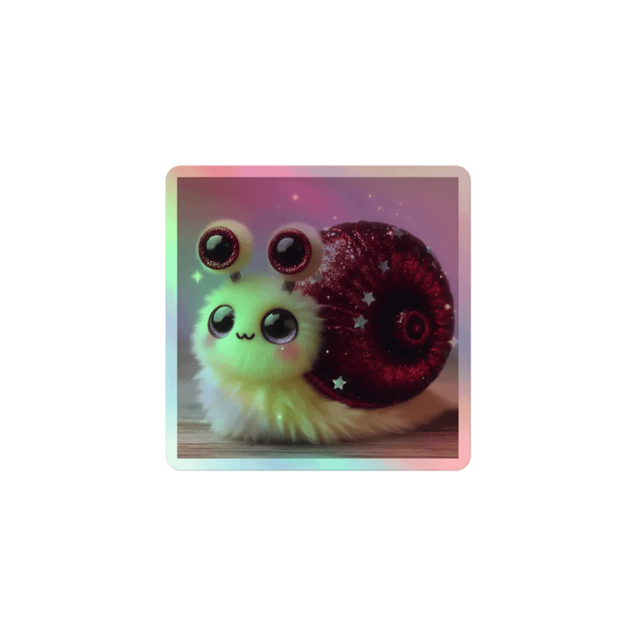 Sparkly Snail Holographic Sticker Sheet product image (1)