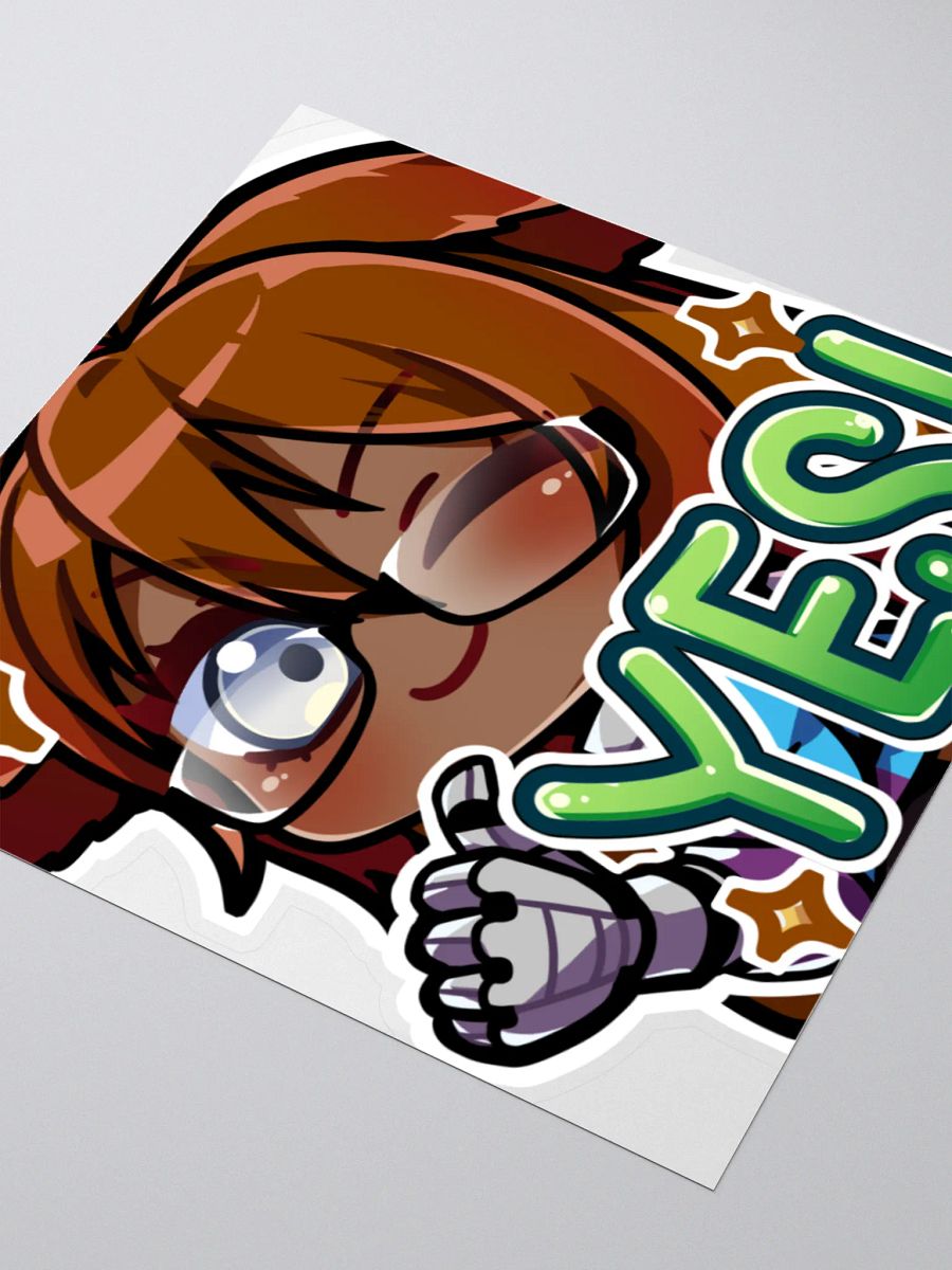 JPAG_Grey Gracidea Yes emote sticker product image (3)